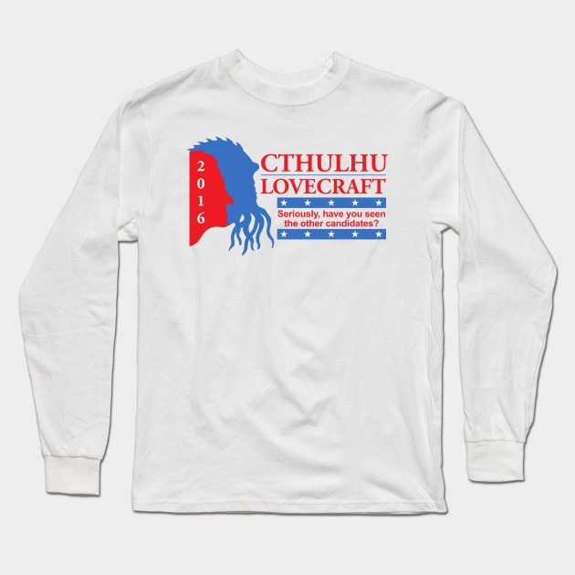 Vote Cthulhu Long Sleeve T-Shirt by joefixit2